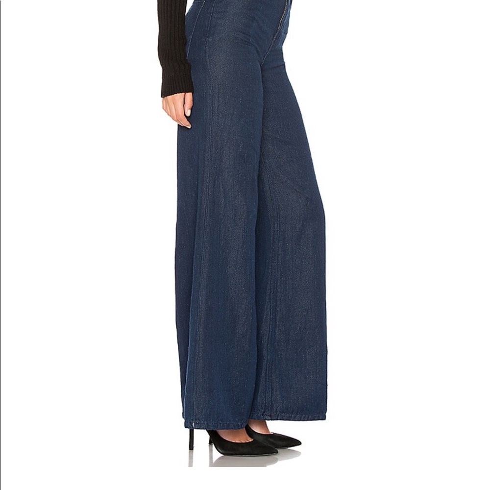 FREE PEOPLE Dark Denim Wide Legged Jeans NWOT - Picture 3 of 8